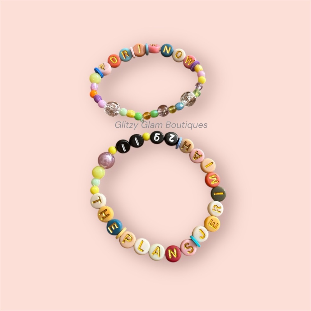 Inspirational “For I know the Plans” Hand Beaded Friendship Bracelet-Graduation